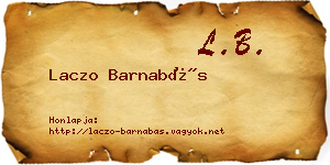 Laczo Barnabás névjegykártya